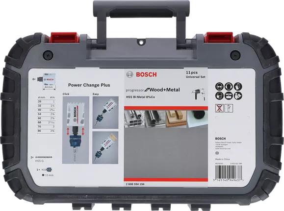 Bosch Professional | Hole Saw Set Progressor for Wood/Metal 11Pc