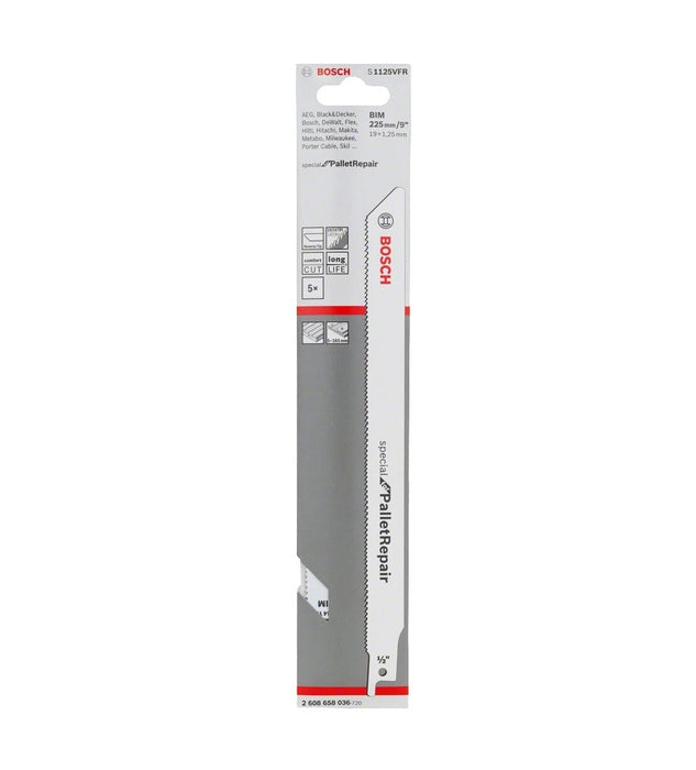 Bosch | Reciprocating Saw Blade S 1125 VFR Special for Pallet Repair 5Pk - BPM Toolcraft