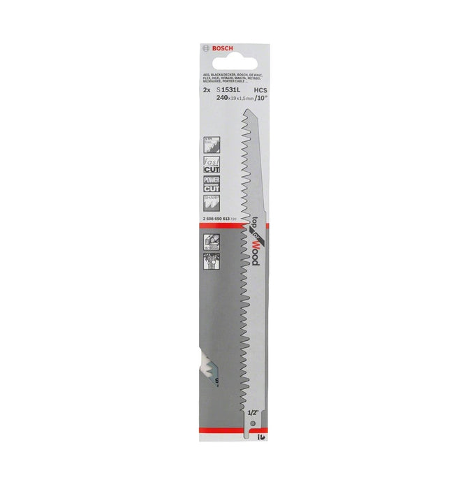 Bosch | Reciprocating Saw Blade S 1531 L for Wood 2Pk - BPM Toolcraft