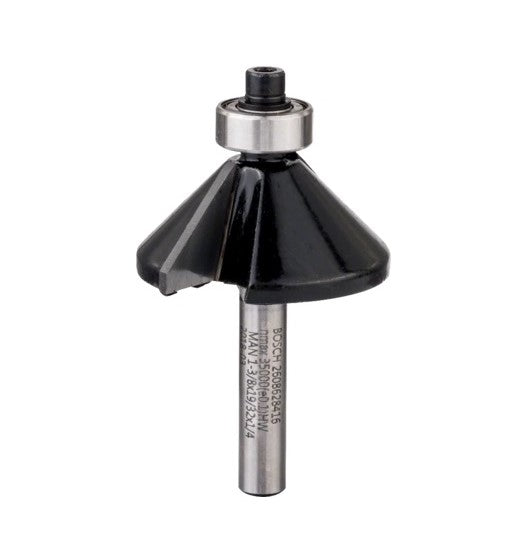 Bosch | Router Bit Chamfer Laminate Trim ¼" 11,1 x 14,7 x 56mm 45º Standard for Wood - BPM Toolcraft