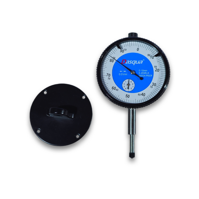 Dasqua | Dial Indicator 0-10mm with Lug Shock Resistant - Grad 0.01 5121-1205