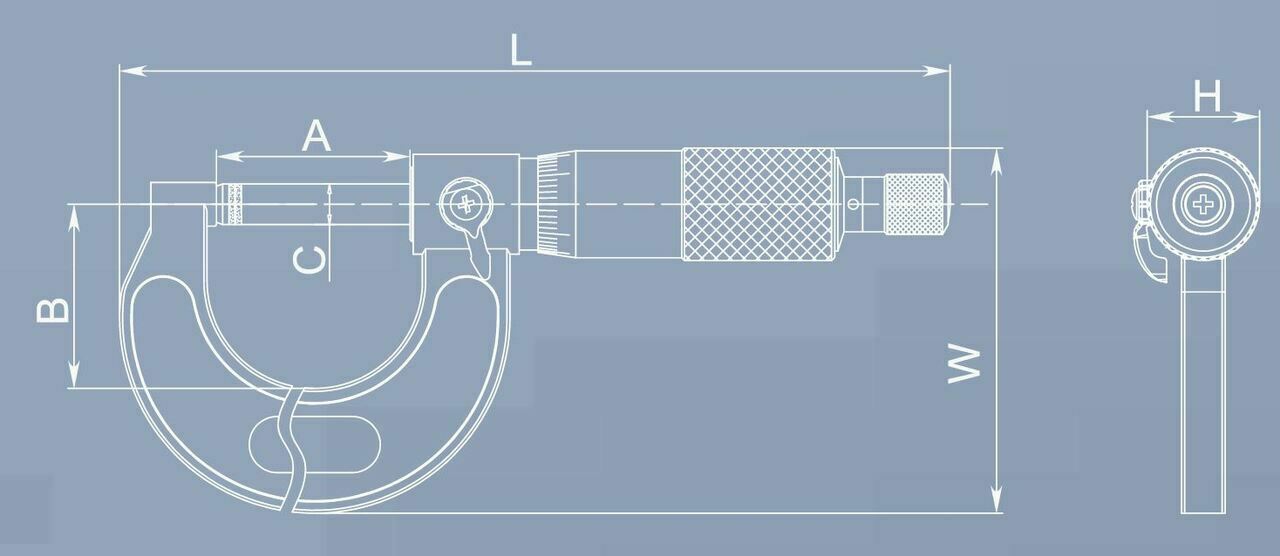 Dasqua | Outside Micrometer 25-50mm - BPM Toolcraft