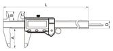 Dasqua | 200mm Digital Plastic Vernier Stainless Steel IP54 - BPM Toolcraft