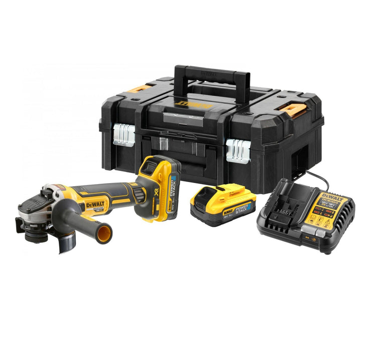 DeWalt | Cordless Angle Grinder 125mm Bl 18V XR cw/2 Batteries plus Charger DCG409H2T-QW