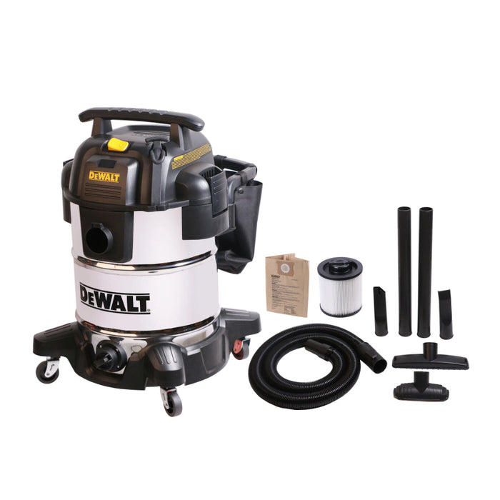 DeWalt | Vacuum Cleaner Portable 38l Stainless Steel Wet Dry