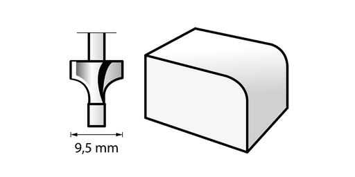 Dremel | Router Bit, Roundover (615) - BPM Toolcraft