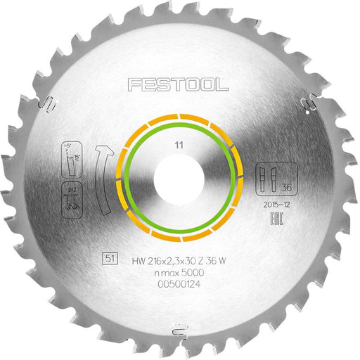 Festool | Universal Saw Blade 216X2,3X30 W36 (Online only) - BPM Toolcraft