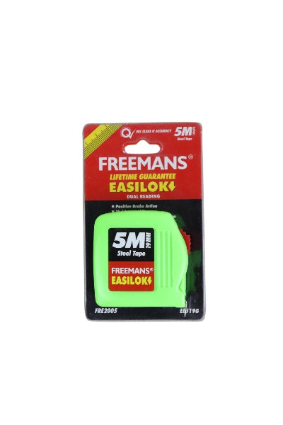 Freeman | Tape Measure D/P Green 5m X 19mm Imperial/Metric