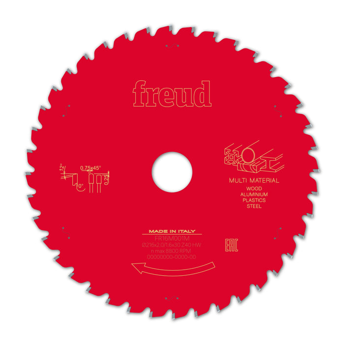 Freud | Saw Blade 216X30mm 40T Multi-Material