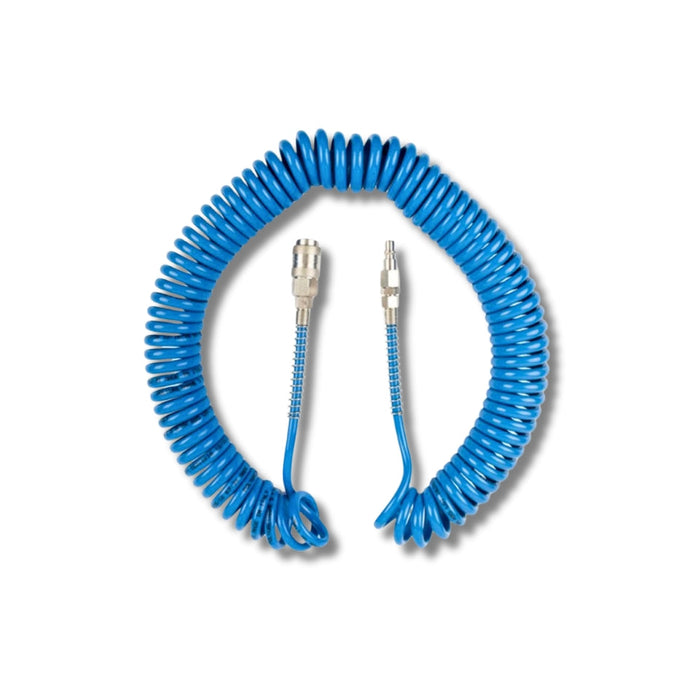 GAV | Hose Spiral PP Blue 5X8mmX12m with Quick Couplers BX15PU12-5