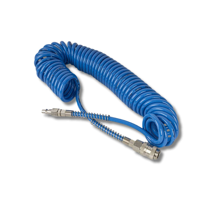 GAV | Hose Spiral PP Blue 5X8mmX8m with Quick Couplers BX15PU8-5