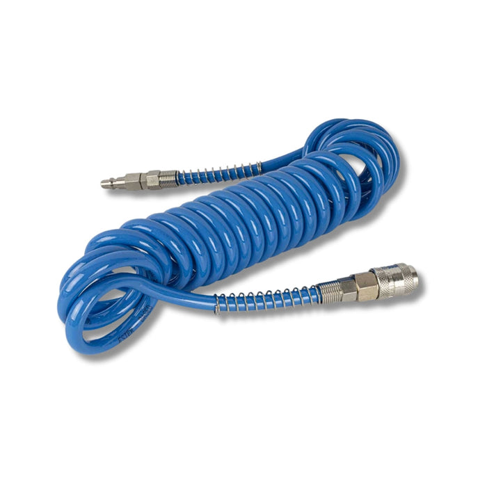 GAV | Hose Spiral PP Blue 6.5X10mmX4m w/Quick Couplers BX15PU4-6,5