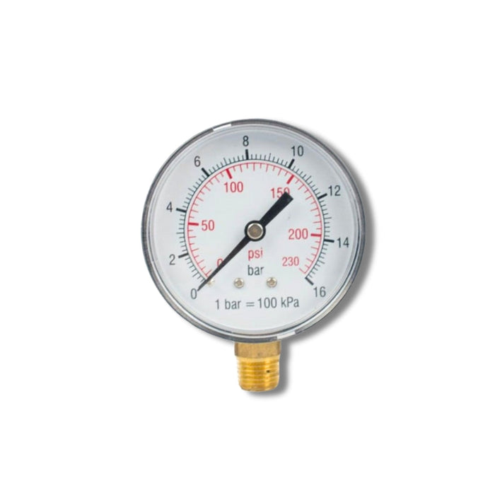 GAV | Pressure Gauge 0-16Bar 1/4" Lower 63mm Packaged