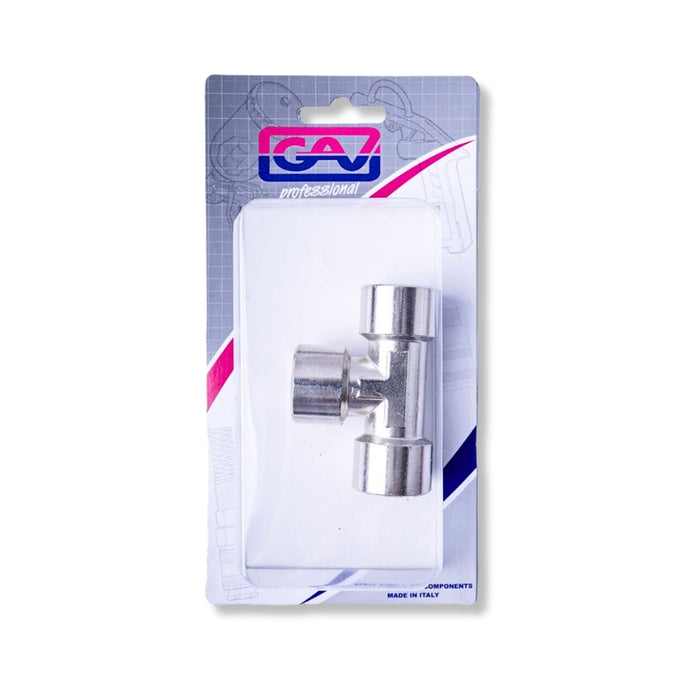 GAV | T Connector 1/2"FFF Packaged