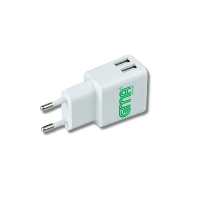 GMA | Dual USB Charger 2.4A - White