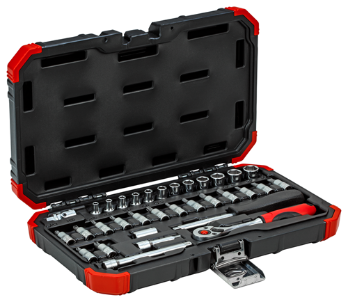 Gedore red | Socket Set 1/4" 4-13mm+Bits 33Pc