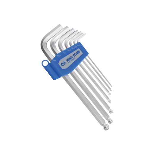 King Tony | Long Ball Point Imperial Hex Key Set 7Pc - BPM Toolcraft