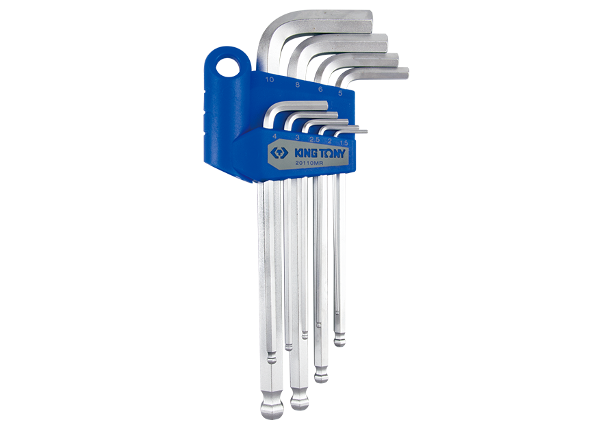 King Tony | Hex Key Set, Ball Point, Extra Long 9Pc - BPM Toolcraft