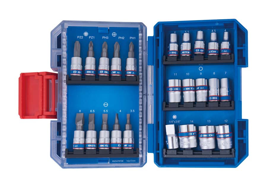 King Tony | Socket Set 1/4" Extra Compact Tool Box 47Pc