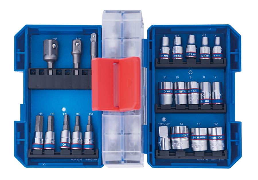 King Tony | Socket Set 1/4" Extra Compact Tool Box 47Pc