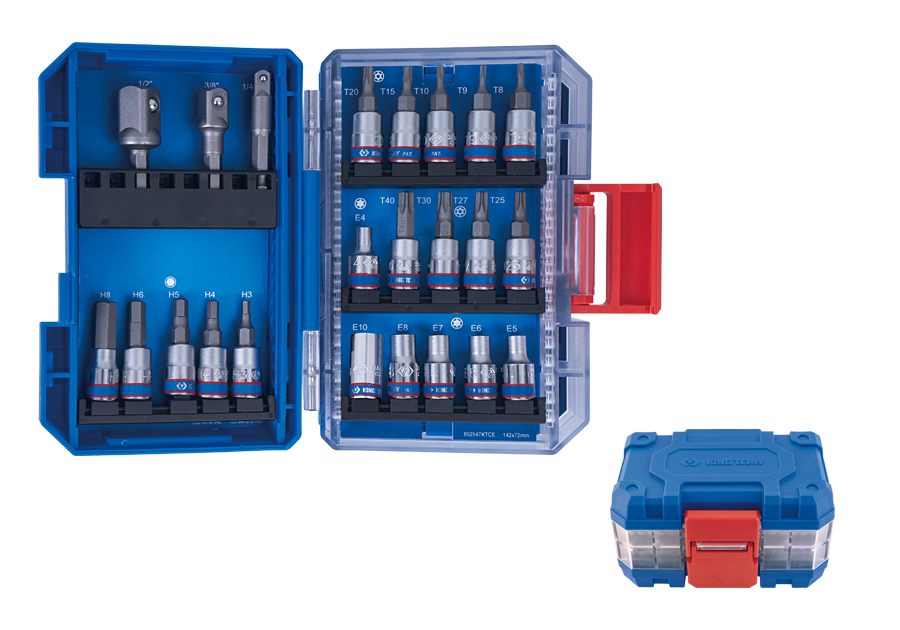 King Tony | Socket Set 1/4" Extra Compact Tool Box 47Pc