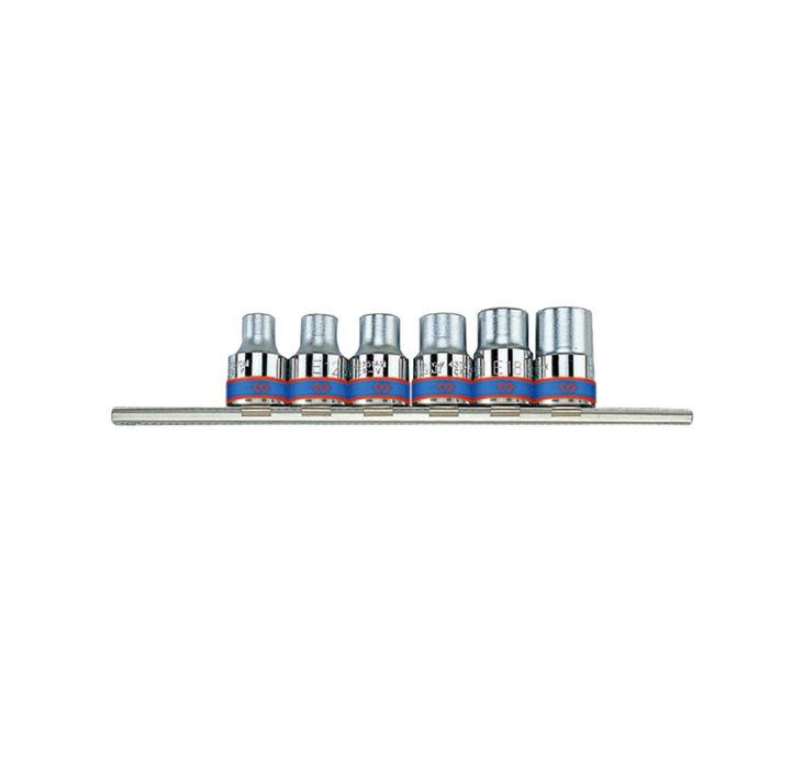 King Tony | Socket Set 6PC 1/2″ Female Torx E10-E20 (On Rail) - BPM Toolcraft