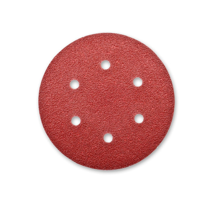 Klingspor Abrasive Discs, 40Grit, 150mmØ, PS22K, GLS3-6 Holes (Box of 50) - BPM Toolcraft