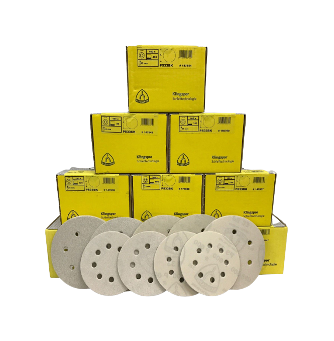 Klingspor | Abrasive Discs 40G 150mm Box of 100 -8 Hole - BPM Toolcraft