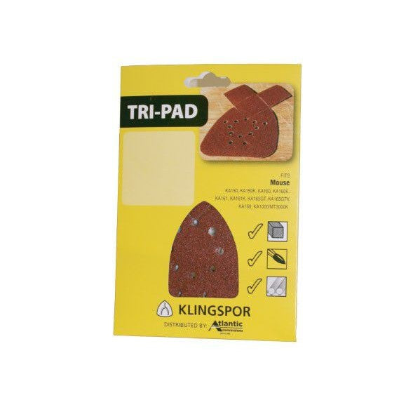 Klingspor | Tri Pad 11 Hole 150mm 40 Grit 5Pk - BPM Toolcraft