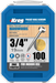 Kreg | Pocket-Hole Screws Zinc, ¾" Fine, Pan Head, 100Pc KR SPS-F075-100 - BPM Toolcraft