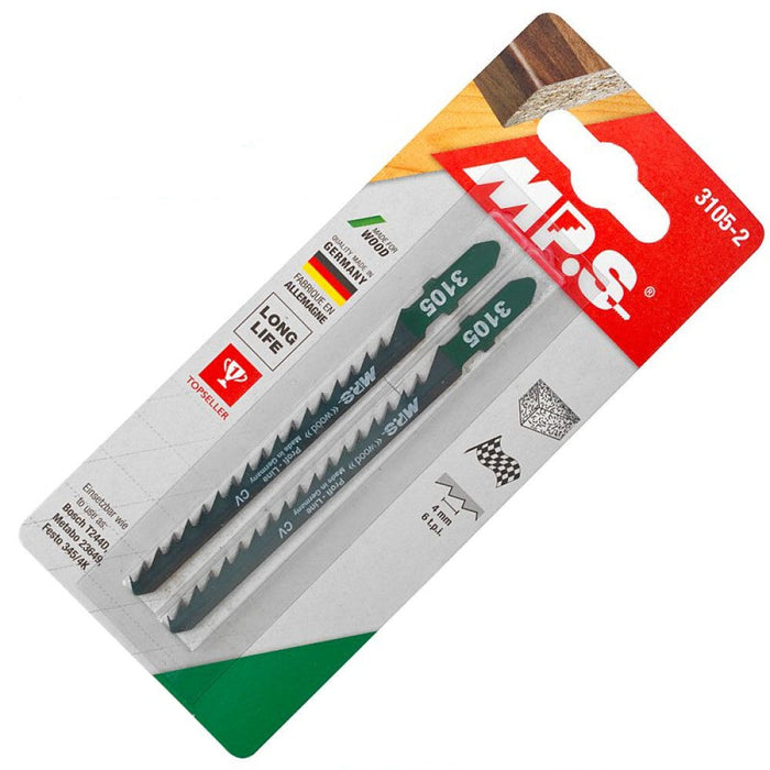 MPS | Jigsaw Blade Wood T-Shank 6tpi T244D 2Pk