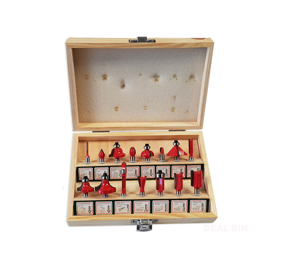 Martlet 15 Piece Router Bit Set  ¼" shank - BPM Toolcraft