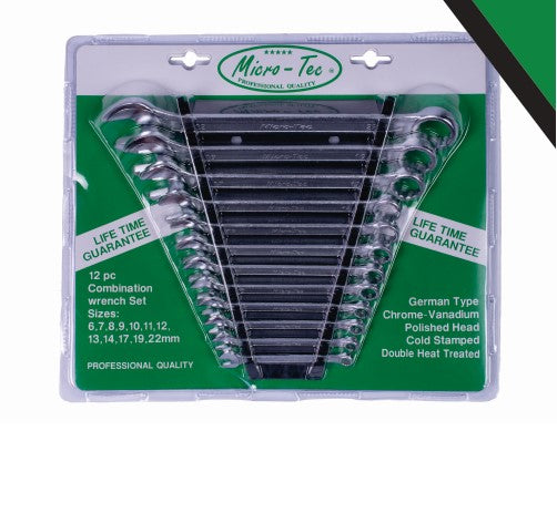 Micro-Tec | Spanner Set Combination 6-22mm 12Pc