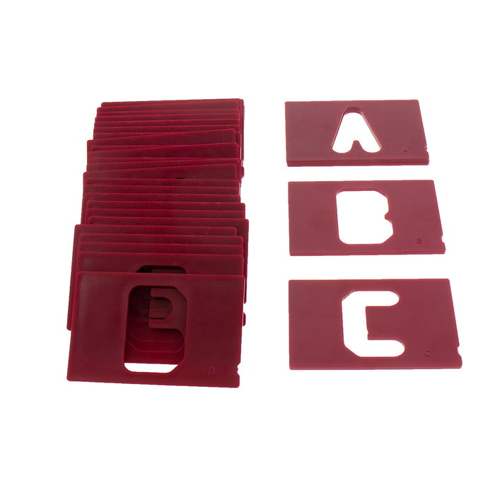 Milescraft | Templates Vertical Letter 2 1/2"/63mm 34pc