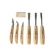 Narex Tool Narex | Carving Chisels Wood Line Standard 6Pc Set c/w Sharpening Stone-Carving Chisel Set- BPM Toolcraft