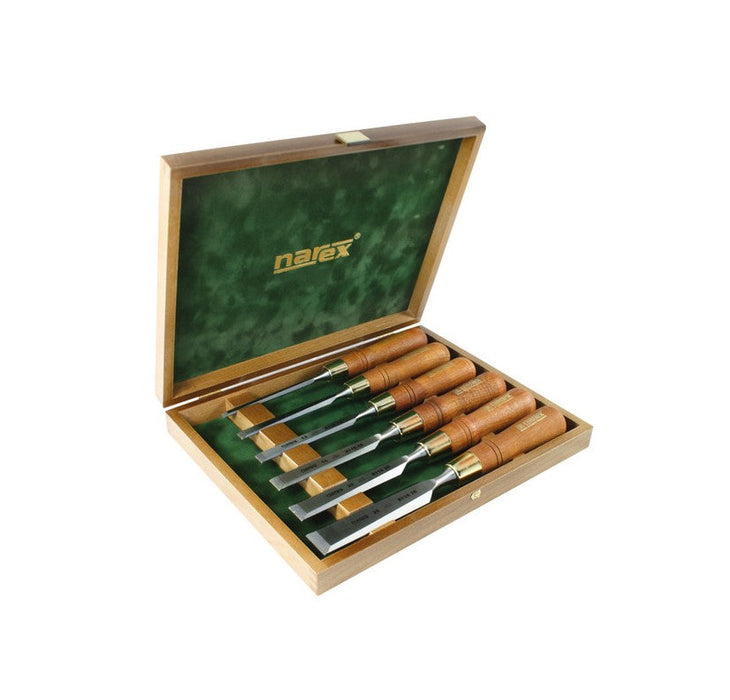 Narex Tool Narex | Set of Bevel Edge Chisels PREMIUM 8532 00 in Wooden Box 6Pc-Bevel Edge Chisel Set- BPM Toolcraft