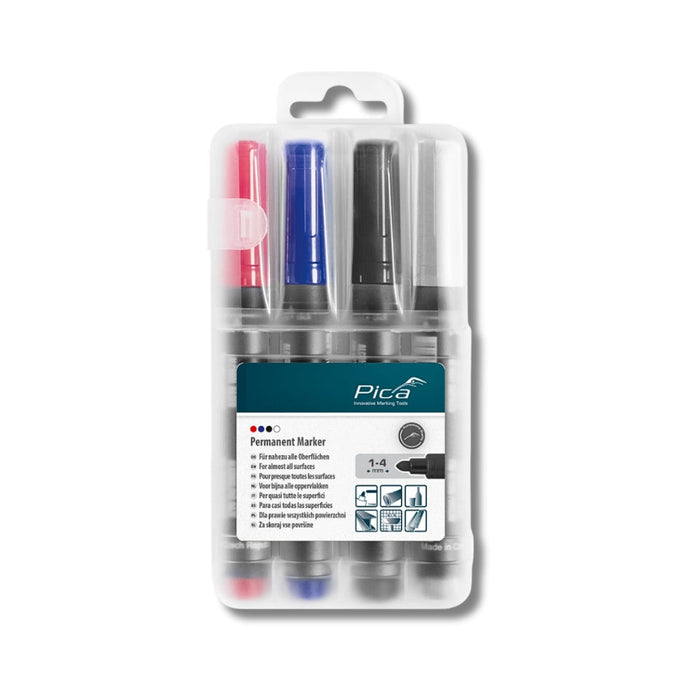 Pica | Marker Set Permanent 3X Assorted Colours plus White