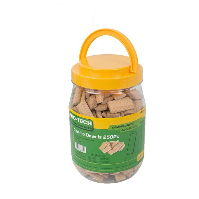 Pro-Tech | Domino Tenon 6x40mm 250Pc Jar Beech Wood