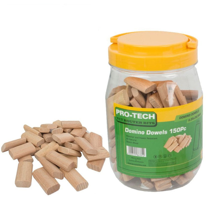 Pro-Tech | Domino Tenon 8x40mm 150Pc Jar Beech Wood