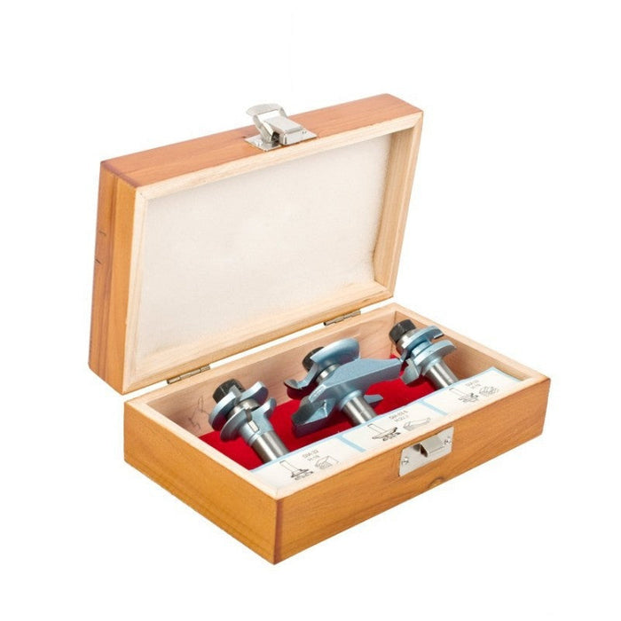 Pro-Tech | Router Bit Set Rail & Stile c/w Raised Panel Bit, 3 Piece, 1/2" Shank - BPM Toolcraft