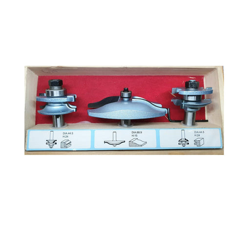 Pro-Tech | Router Bit Set Rail & Stile c/w Roman Ogee Panel Bit, 3Pc 1/2" Shank - BPM Toolcraft