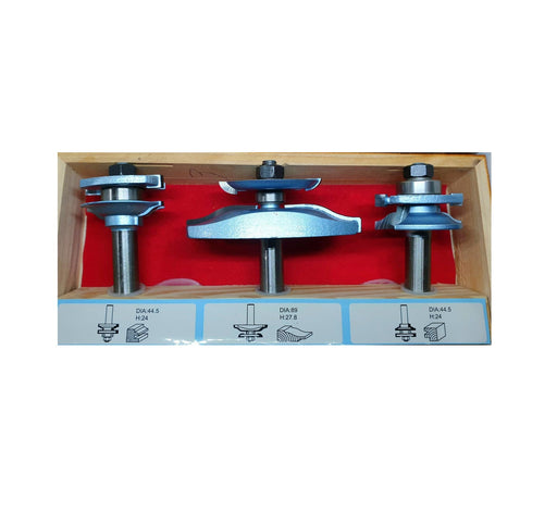 Pro-Tech | Router Bit Set Rail & Stile c/w Sommerfield Panel Bit, 3Pc 1/2" Shank - BPM Toolcraft