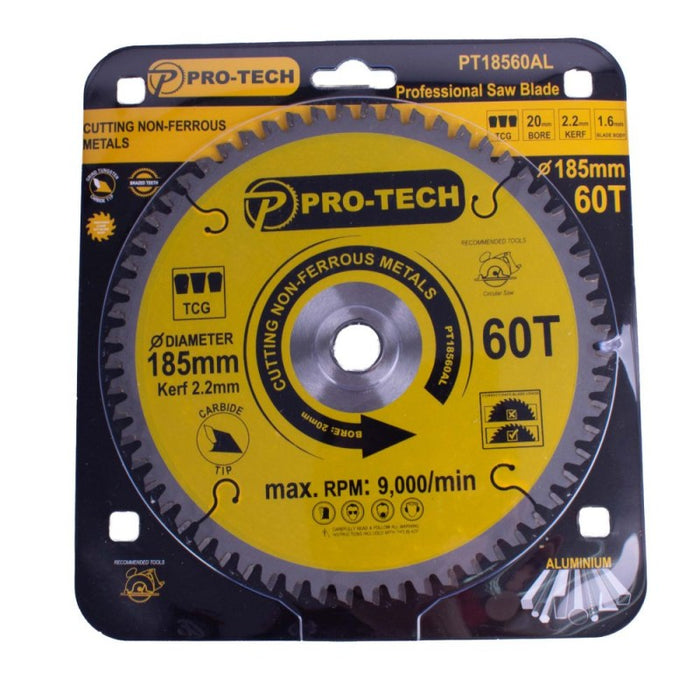 Pro-Tech | Saw Blade TCT 185 X 2.2 X 30mm 60T Alum. Prof.