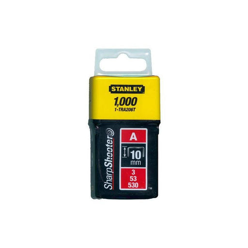 Stanley | Staples 10mm 1000Pcs, Light Duty, Type A - BPM Toolcraft