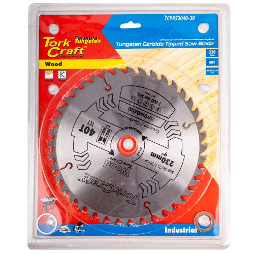 Tork Craft | Saw Blade TCT 230X40T 30/25,4/20mm ATB Positive Professional Industrial
