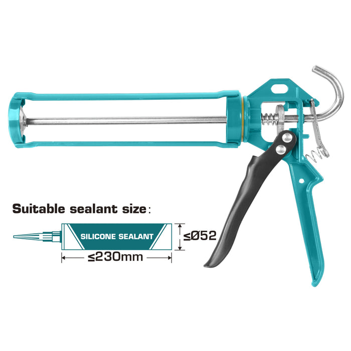 TOTAL | Caulking Gun 9 Skeleton with Rotary Function