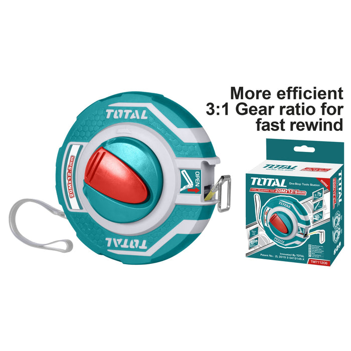 TOTAL | Measuring Tape Steel 20m - 3 to 1 Gear