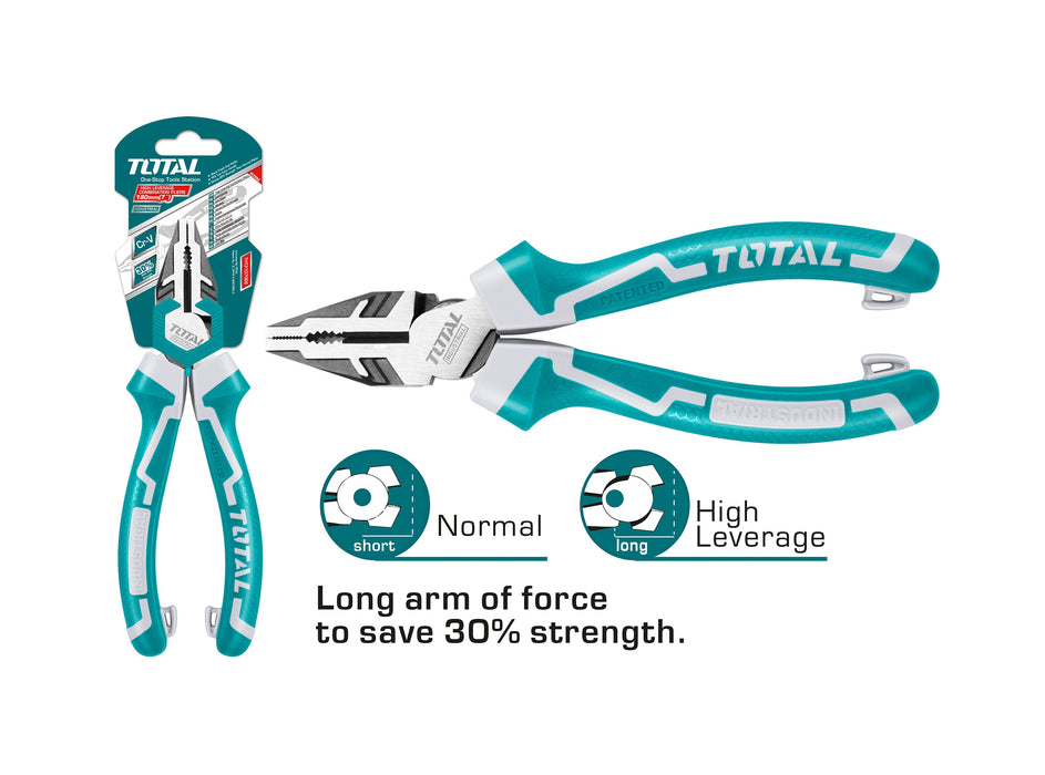 TOTAL | Plier Combination 180mm/7" Cr-V High Leverage