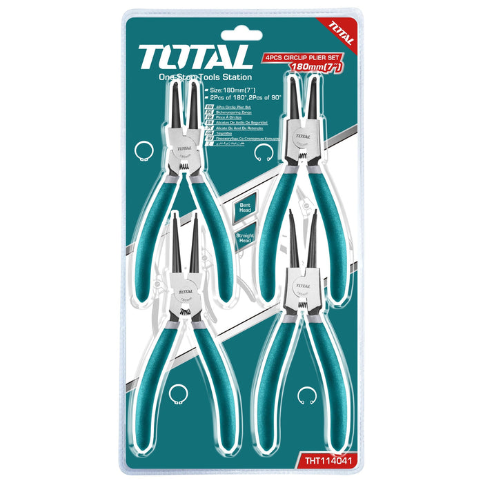 TOTAL | Plier Set Circlip 7"/180mm 4Pc