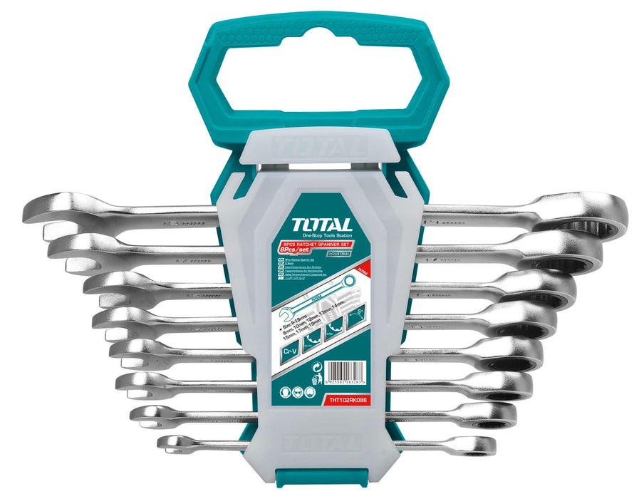 TOTAL | Ratchet Spanner Set 8Pc 8-19mm